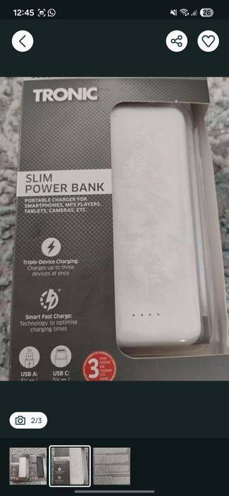 2x Acumulator slim powerbank 500 mAh. Noi!