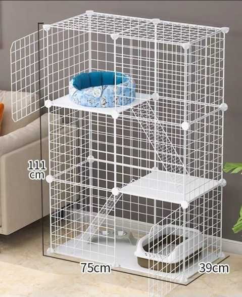 Модулна клетка от сглобяеми метални елементи за домашни любимци