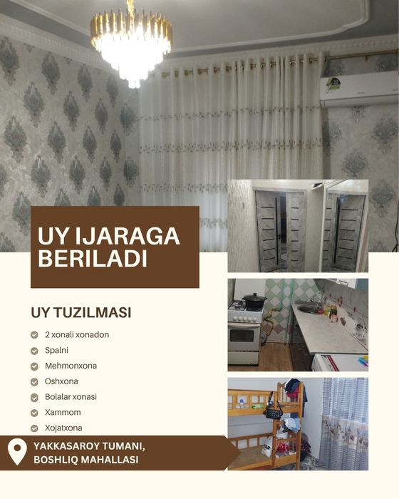 kvartira ijaraga beriladi oilaga
