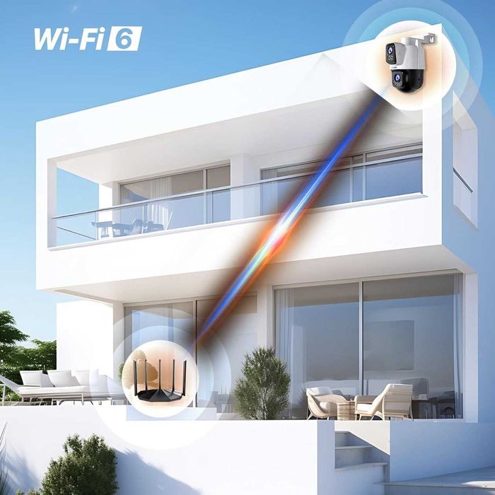 TENDA 6MP WIFI Висококачествена охранителна камера + Карта памет 64GB