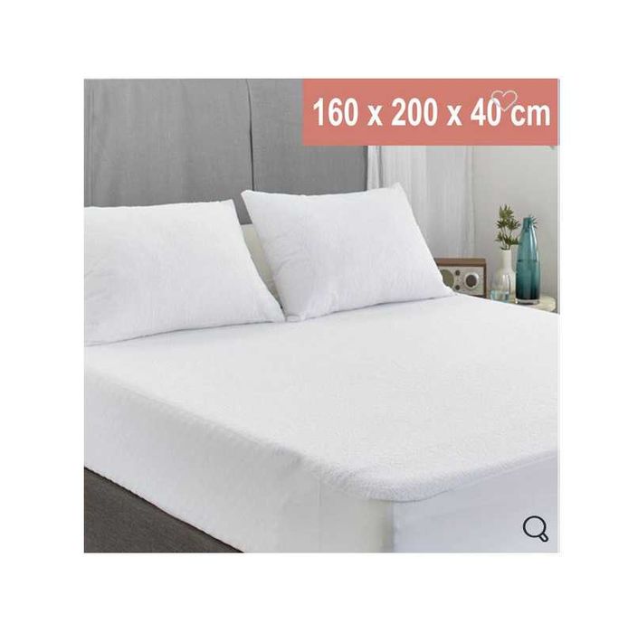 Протектор за матрак с ластици Mercado Trade, Бял, Различни размери