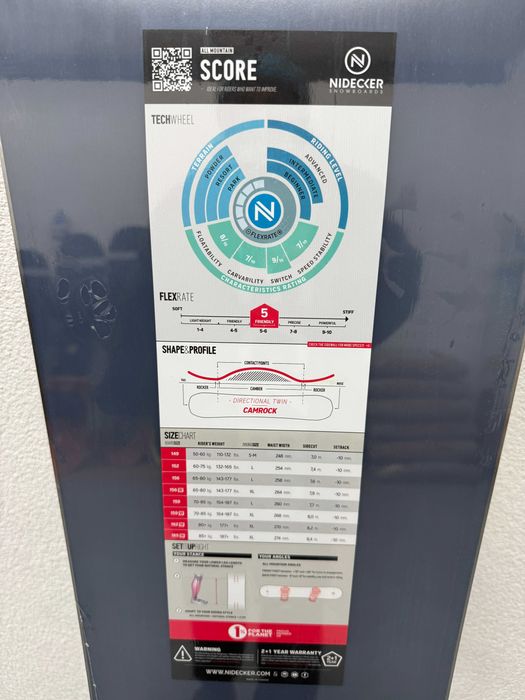 placa noua snowboard nidecker score series L152cm