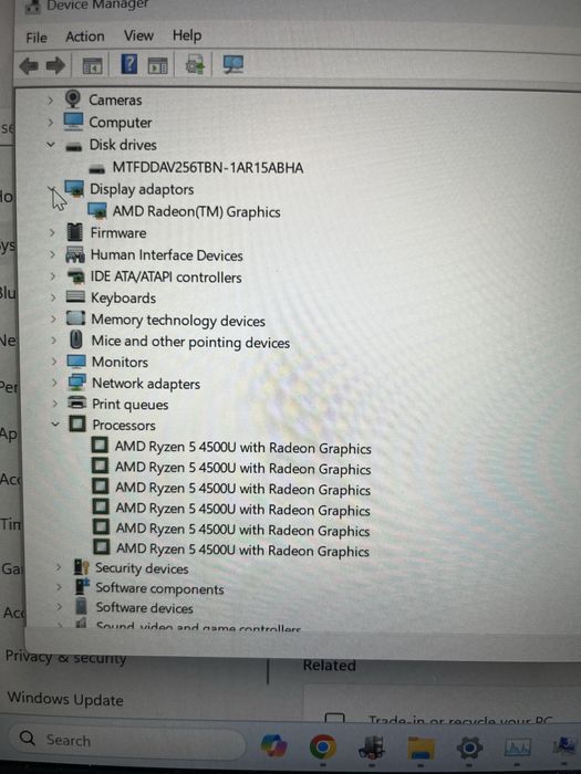 Laptop Lenovo AMD Ryzen 5 4500 Series