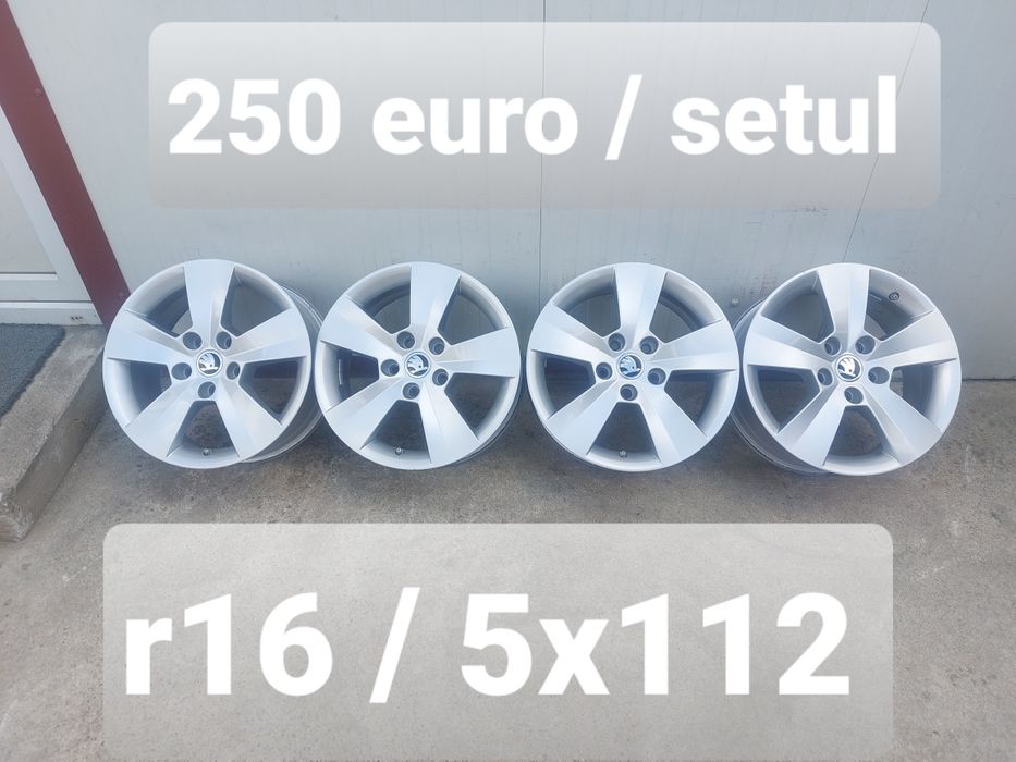 Jante aluminiu originale r16 / Skoda Vw Audi Seat MG / 5x112