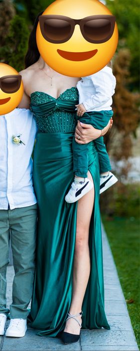 Rochie lunga eleganta verde