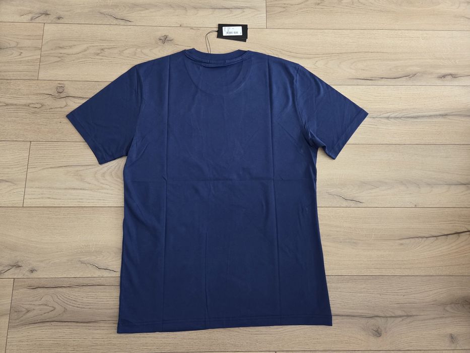 Tricou albastru Kiton cu logo brodat