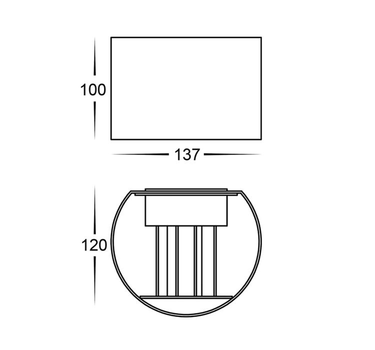 Стенна лампа бяла 12 W насочена светлина