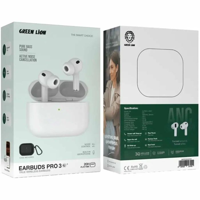 Green Lion Earbuds Pro 3 ANC/ENC — беспроводные наушники