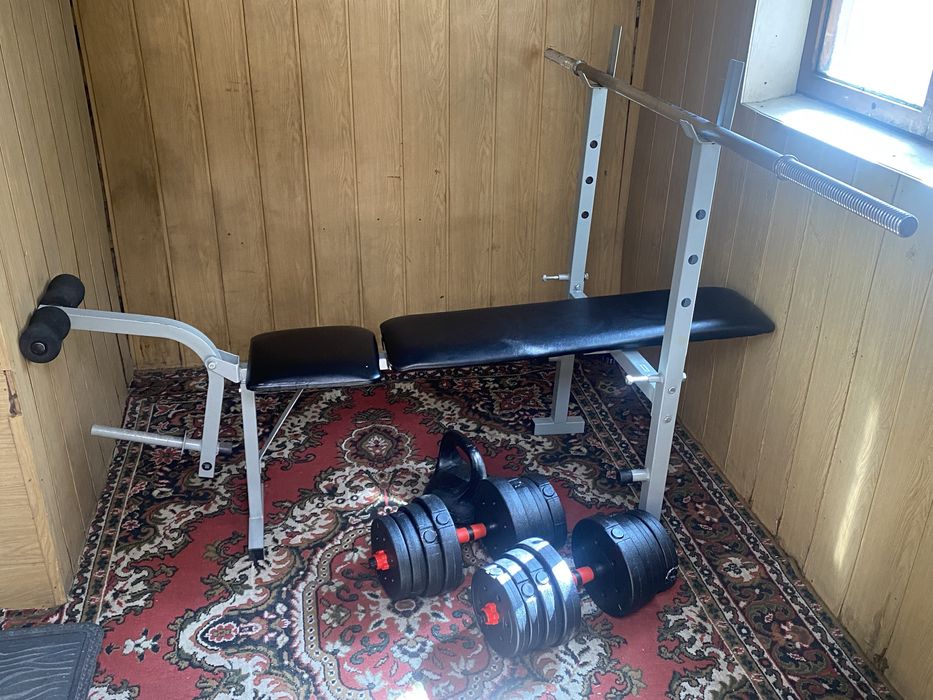 Продам лежак с гирями