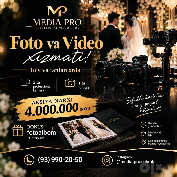 AKSIYA! Video va foto xizmatlari – Samarqand / To‘y