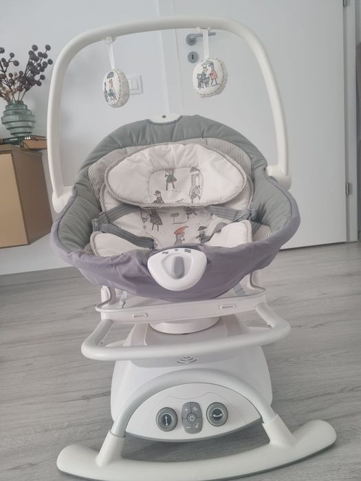 Leagan si balansoar rotativ pentru bebelusi Joie Sansa 2 in 1 Portrait