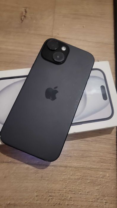 Telefon mobil  iphone 15 negru stare foarte bună