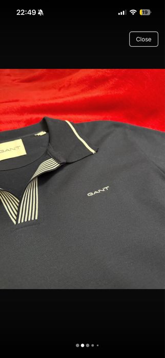 Polo GANT original, culoarea Navy/Eavening blue, Nepurtat, cu cod