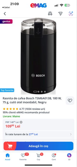 Bosch ras ita de cafea