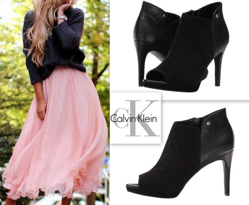 NOU! Cizme botine elegante Calvin Klein