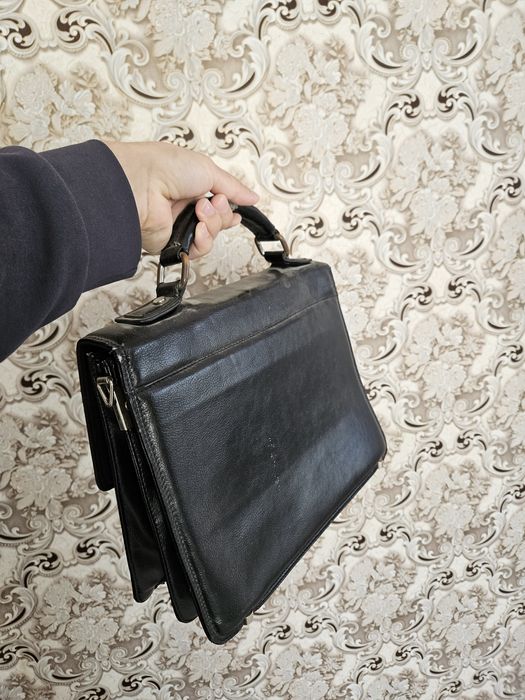 Кожаная сумка, для учёбы, офиса