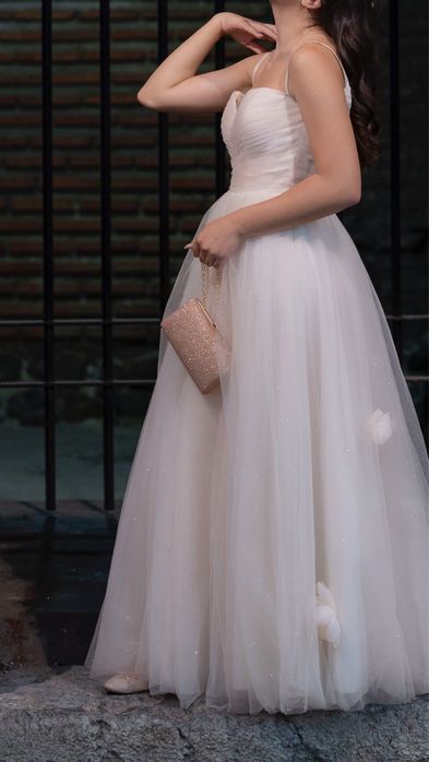 Чанта клъч бежов