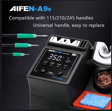 Станция за запояване AIFEN A9E + цена за дръжка и върхове.