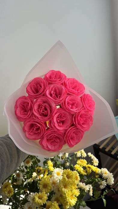 Buchet Trandafiri Imperiali Sclipici cu Stitch