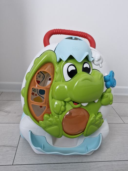 Jucarie Chicco 2 in 1, centru de activitati si antemergator Dinozaur, 9-24 luni