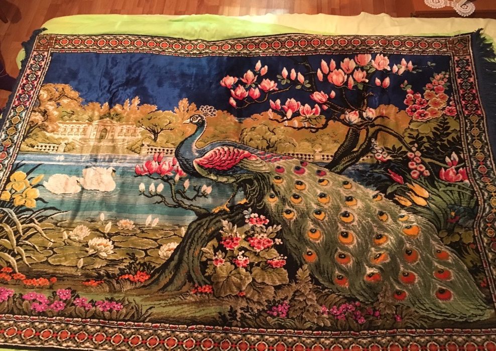 Vand cuvertura fete de perna carpeta fata de masa vintage