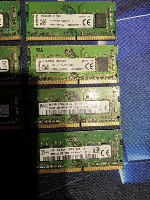 RAM DDR4 8GB Sodimm Micron/Samsung/Kingston/SK Hynix