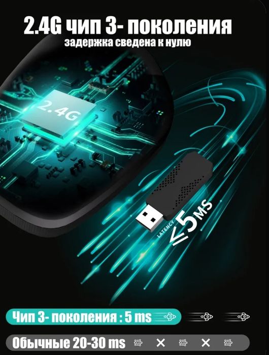 Наушники игровые с микрофоном, беспроводные, радиоканал, Black emblem