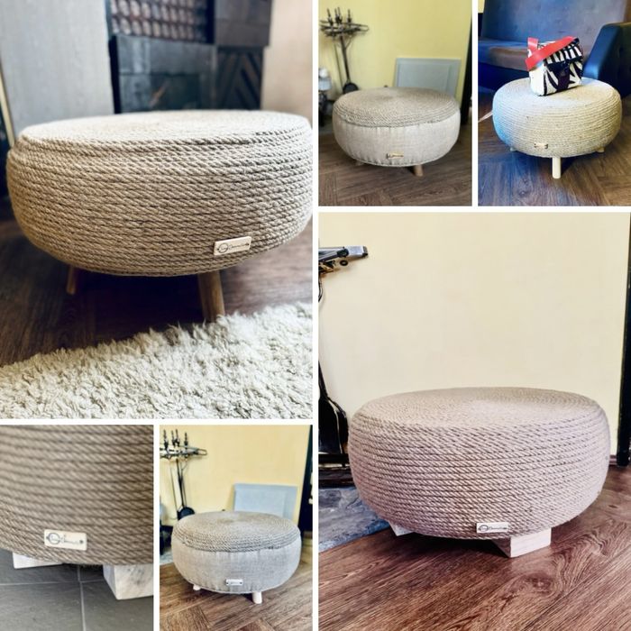 Ръчно изработена табуретка за артистичен интериор