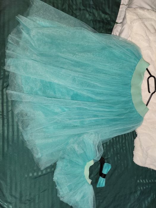 Set fusta tul  mama - fiica + papion