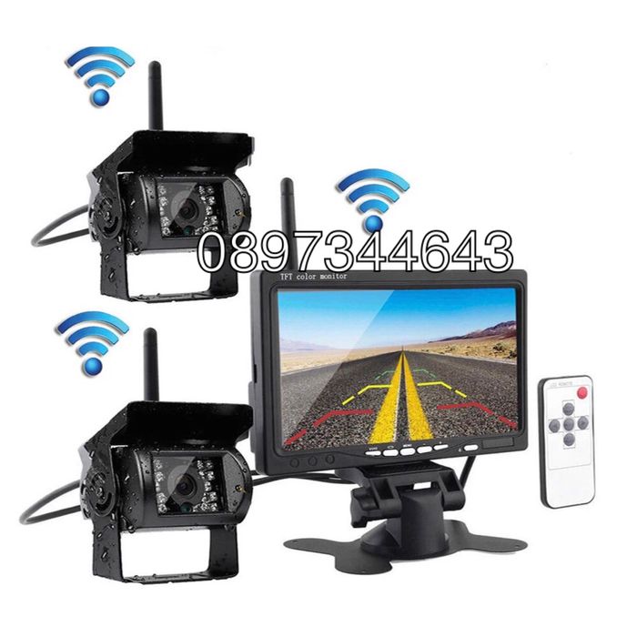Комплект система за паркиране с 7 инчов монитор и две камери