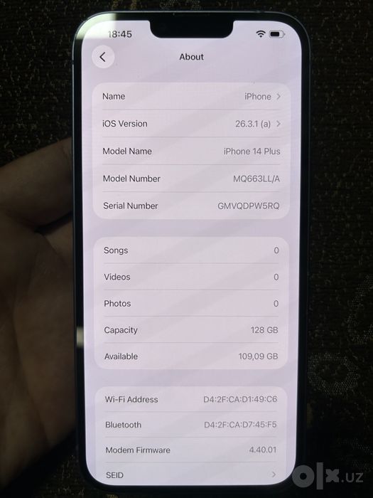 iPhone 14 plus, ideal holatda