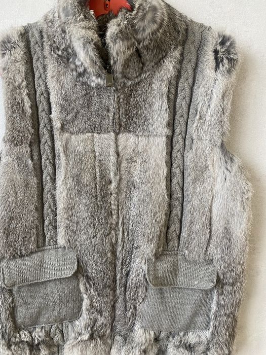 Дамски елек с естествена кожа