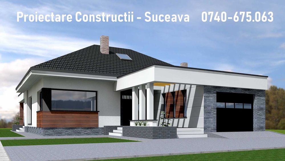 Proiectare case, spatii comerciale, hale metalice etc