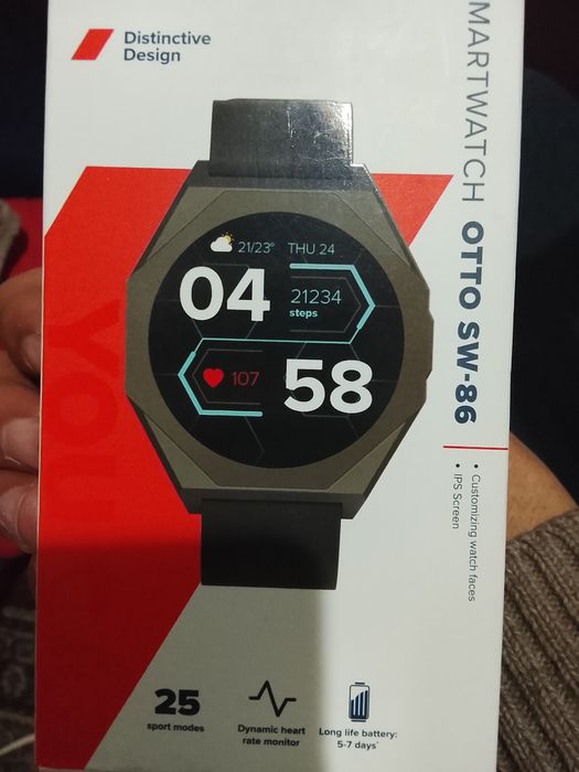 Canyon smartwatch Otto sw-86 zaryadi 24 soatga yetadi.Original.