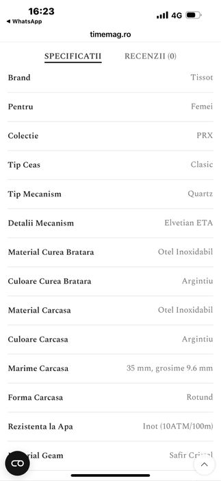 Ceas de dama Tissot , silver Nou in cutie original