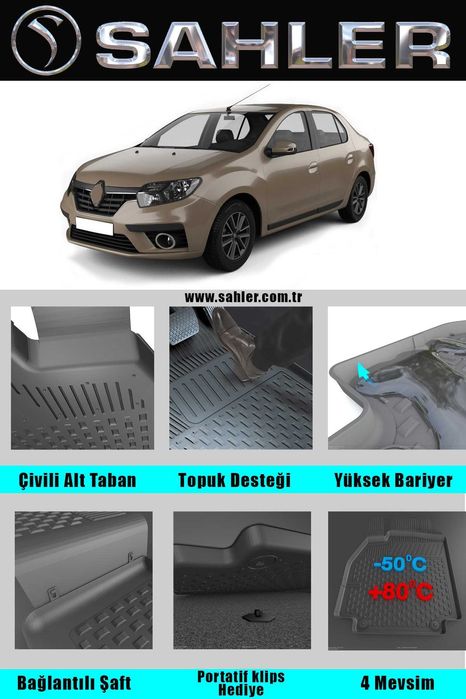 НОВО !!! Стелки гумени за РЕНО СИМБОЛ 2013 - 2016 RENAULT Symbol