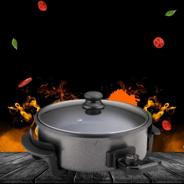 Електрически тиган за приготвяне на пица Rosberg R51010B, 1500W, 32 см