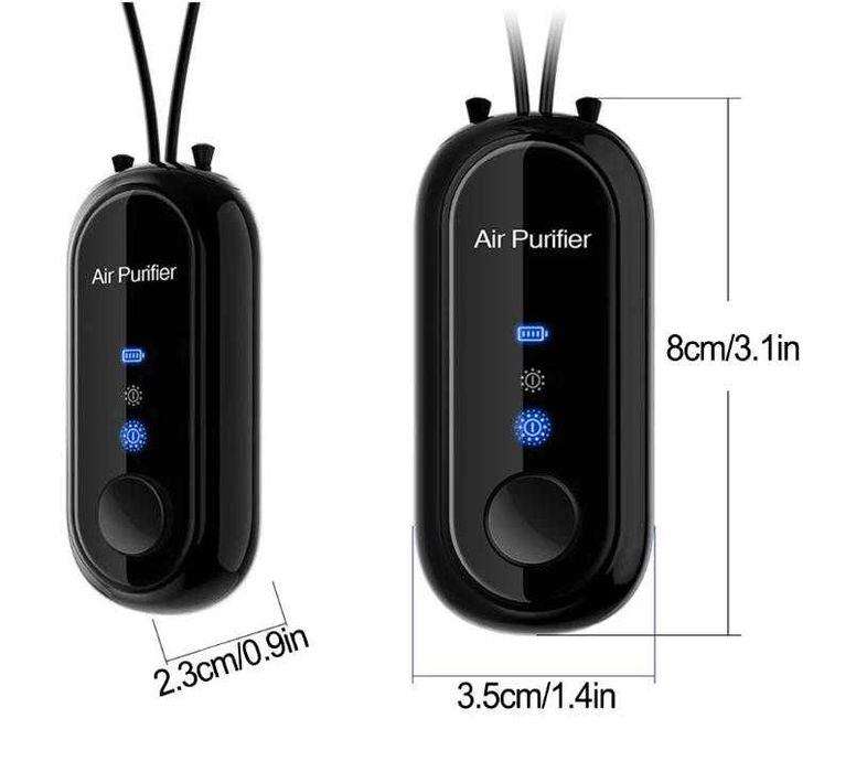 Фитнес Пречиствател Въздух Персонален Йонизатор Защита Вируси Бактерии