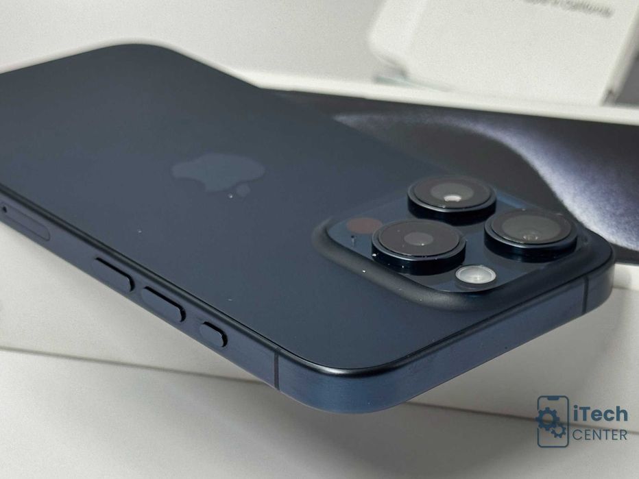 iPhone 15 Pro, 128GB, Blue Titanium, НЕРАЗЛИЧИМ ОТ НОВ, 1г. ГАРАНЦИЯ!