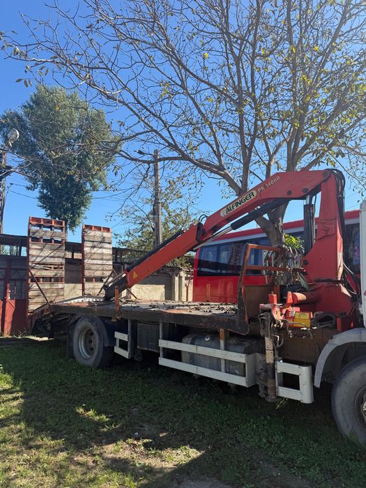 Camion volvo platformă cu macara Palfinger PK 14000