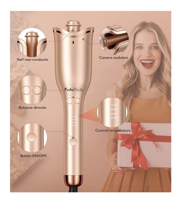 Ondulator automat CurlMaster Pro, ceramic, 4 setari temperatura