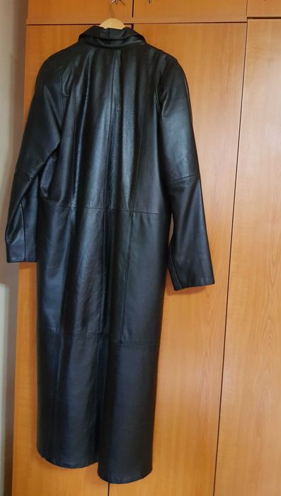 Haina damă lungă piele naturală, mărimea 44-46
