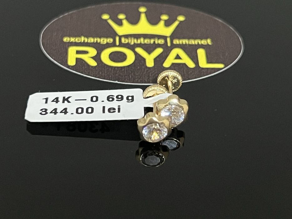 Bijuteria Royal CB : Cercei copil aur 14K 0,69 grame