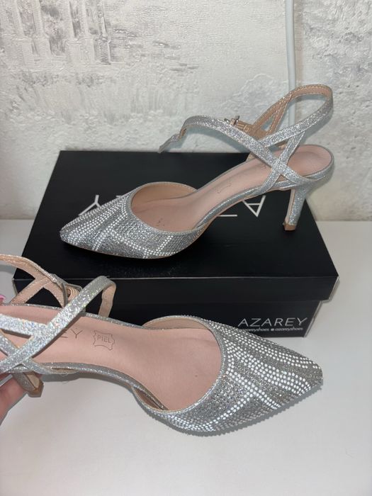 Pantofi stiletto silver