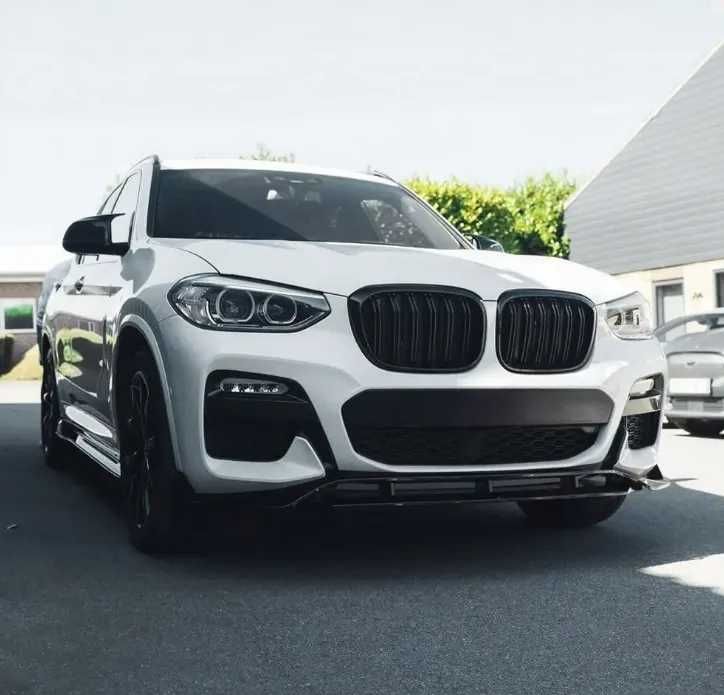 Преден Лип Спойлер за BMW X3 G01 (2018-2021) Черен гланц