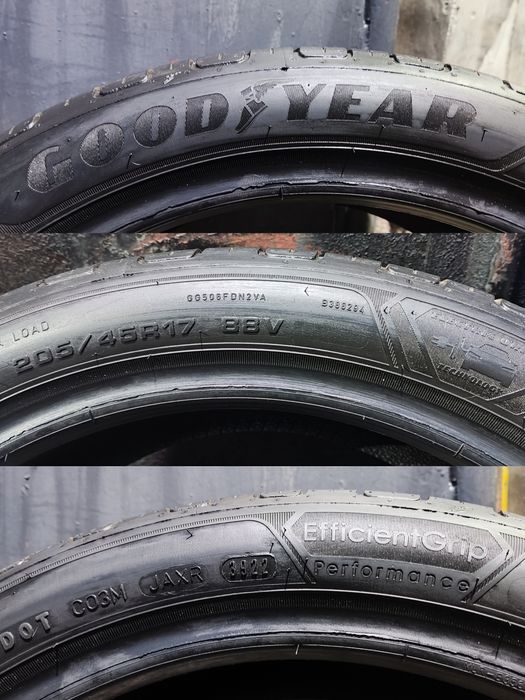 2бр. летни гуми 205/45/17 GoodYear Efficient Grip Performance 
dot22