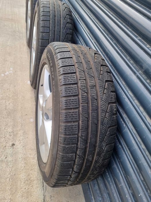 Оригинални Ауди джанти 17 5х112  с зимни гуми  225 55 17