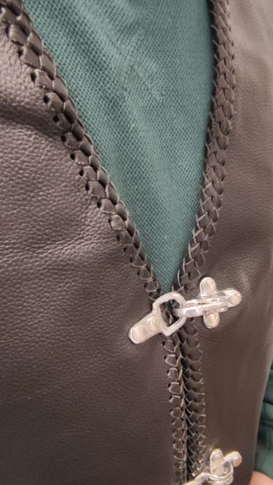 Vesta moto piele naturala SM Sinister +șnur lateral S, M, L,XL,2XL,3XL