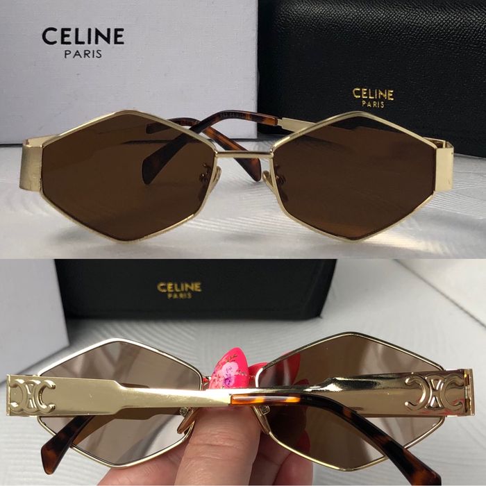 Дамски слънчеви очила ромб кафяви