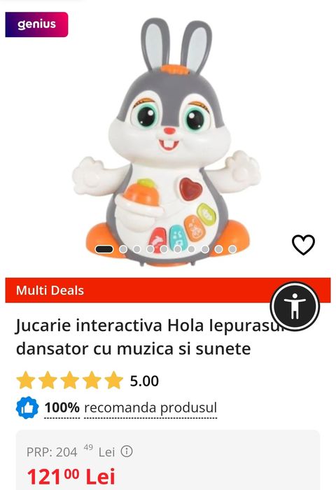 Jucarie noua Hola, iepuras interactiv